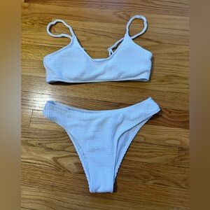 White ribbed bikini - never worn